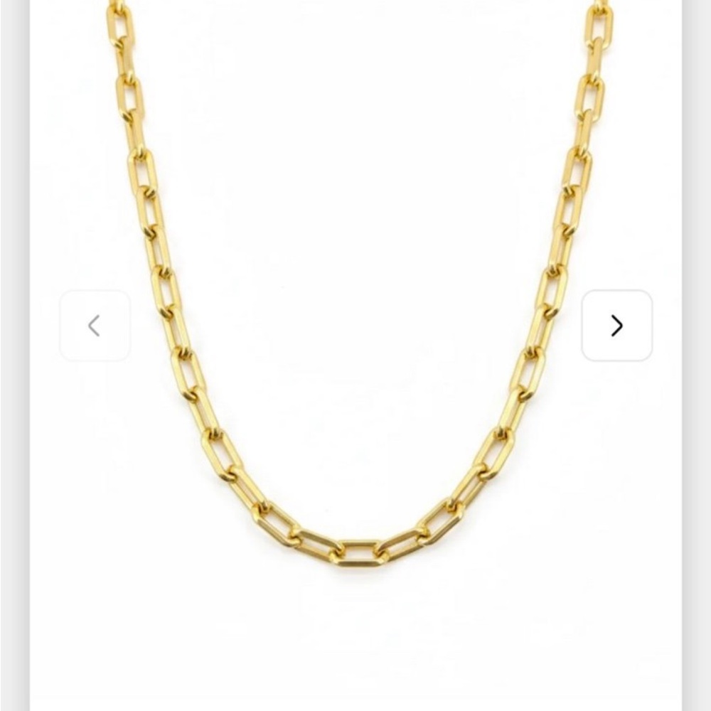 18K Gold Paperclip Chain Necklace | Bellamare Jewelry